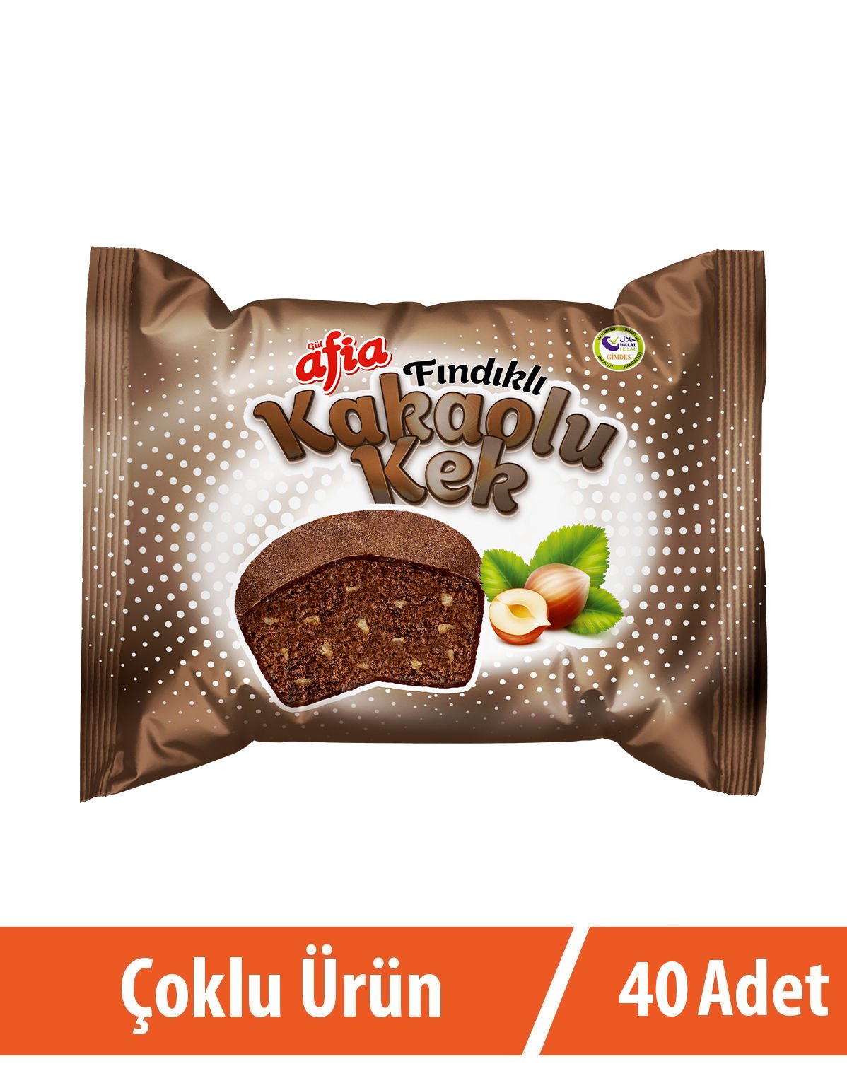 Afia Fındık Kakaolu Kek 40*40 Gr