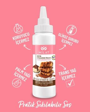 Milat Sütlü Tatlı Sos 300 g - Waffle & Krep & Pankek & Tatlı & Dondurma Sosu