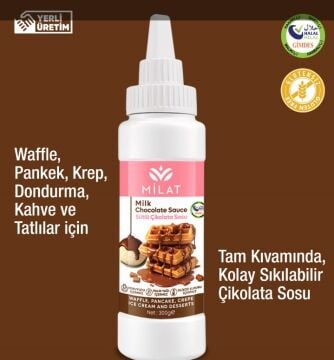 Milat Sütlü Tatlı Sos 300 g - Waffle & Krep & Pankek & Tatlı & Dondurma Sosu