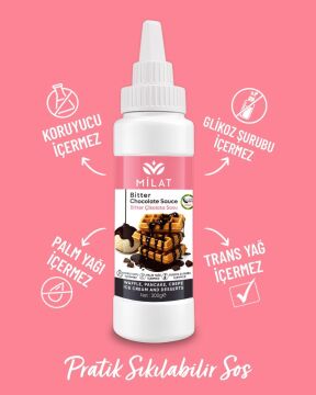 Milat Bitter Tatlı Sos 300 g - Waffle & Krep & Pankek & Tatlı & Dondurma Sosu