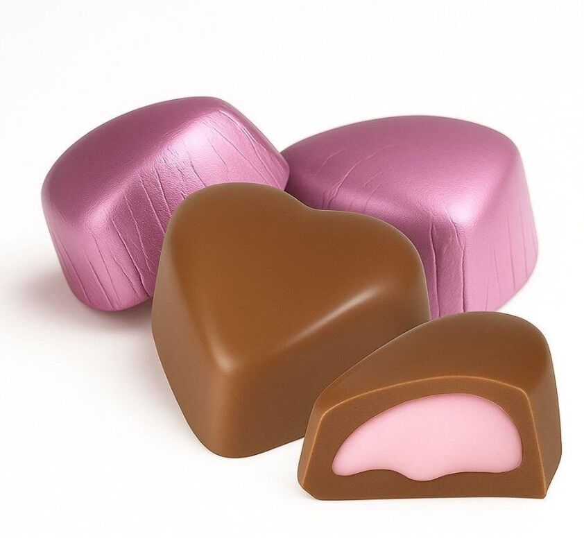 Milat Çilek Dolgulu Sargılı Kalp Çikolata 250 g