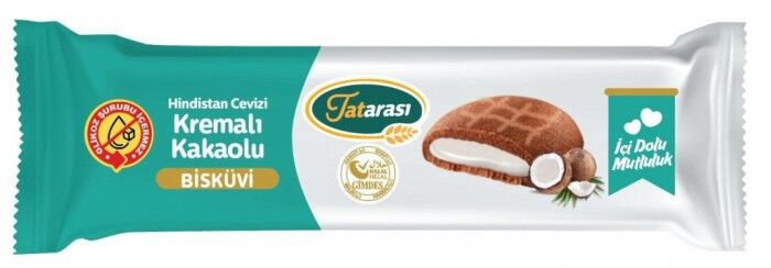 TATARASI HİNDİSTAN CEVİZİ KREMALI KAKAOLU BİSKÜVİ 40 GR