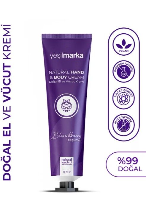Yeşilmarka Doğal El ve Vücut Kremi Böğürtlen 75ml