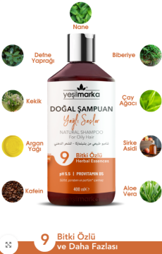 Yeşilmarka Doğal Şampuan Yağlı Saçlar 400 ml