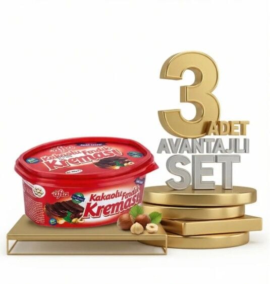 Afia Kakaolu Fındık Kreması 400 Gr. 3,lü Set