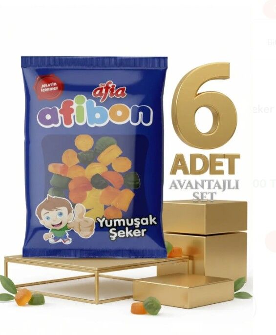 Afia Afibon Yumuşak Şeker 6x80 Gr