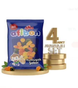 Afia Afibon Yumuşak Şeker 80 Gr 4lü Set