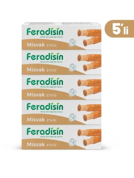Feradisin Misvak Özlü Diş Macunu  5li Set