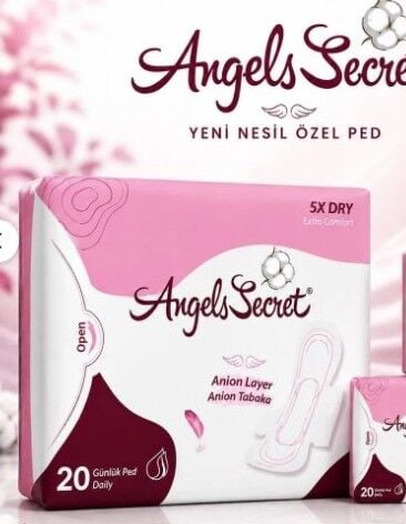 Angels secret Günlük Ultra İnce pamuksu Anyonlu Hijyenik Ped