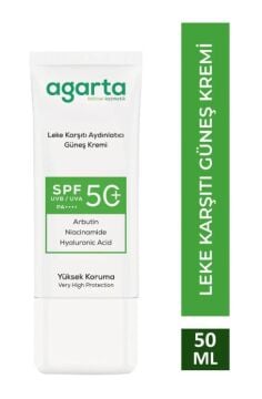 Agarta Leke Karşıtı Aydınlatıcı 50 Ml Spf+50 Yüz Güneş Kremi