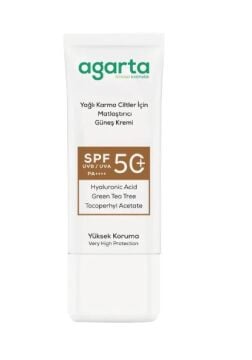 Agarta Matlaştırıcı Parlama Karşıtı Spf+50 Güneş Kremi 50 Ml