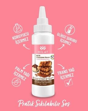 Milat Antep Fıstık Aromalı Tatlı Sos 300 g - Waffle & Krep & Pankek & Tatlı & Dondurma Sosu
