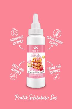 Milat Frambuaz Aromalı Tatlı Sos 300 g - Waffle & Krep & Pankek & Tatlı & Dondurma Sosu