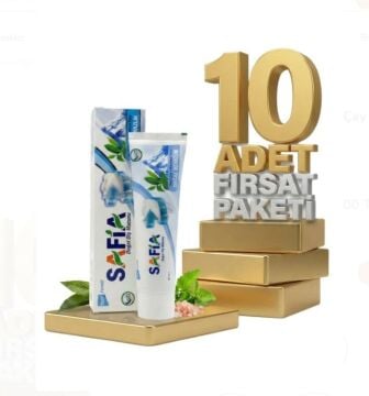 Safia Diş Macunu Yeşil Çay ve Himalaya Tuzu 10x60 ml
