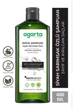 Agarta Doğal Saç Dökülmesine Karşı Siyah Sarımsaklı Şampuan 400 ml