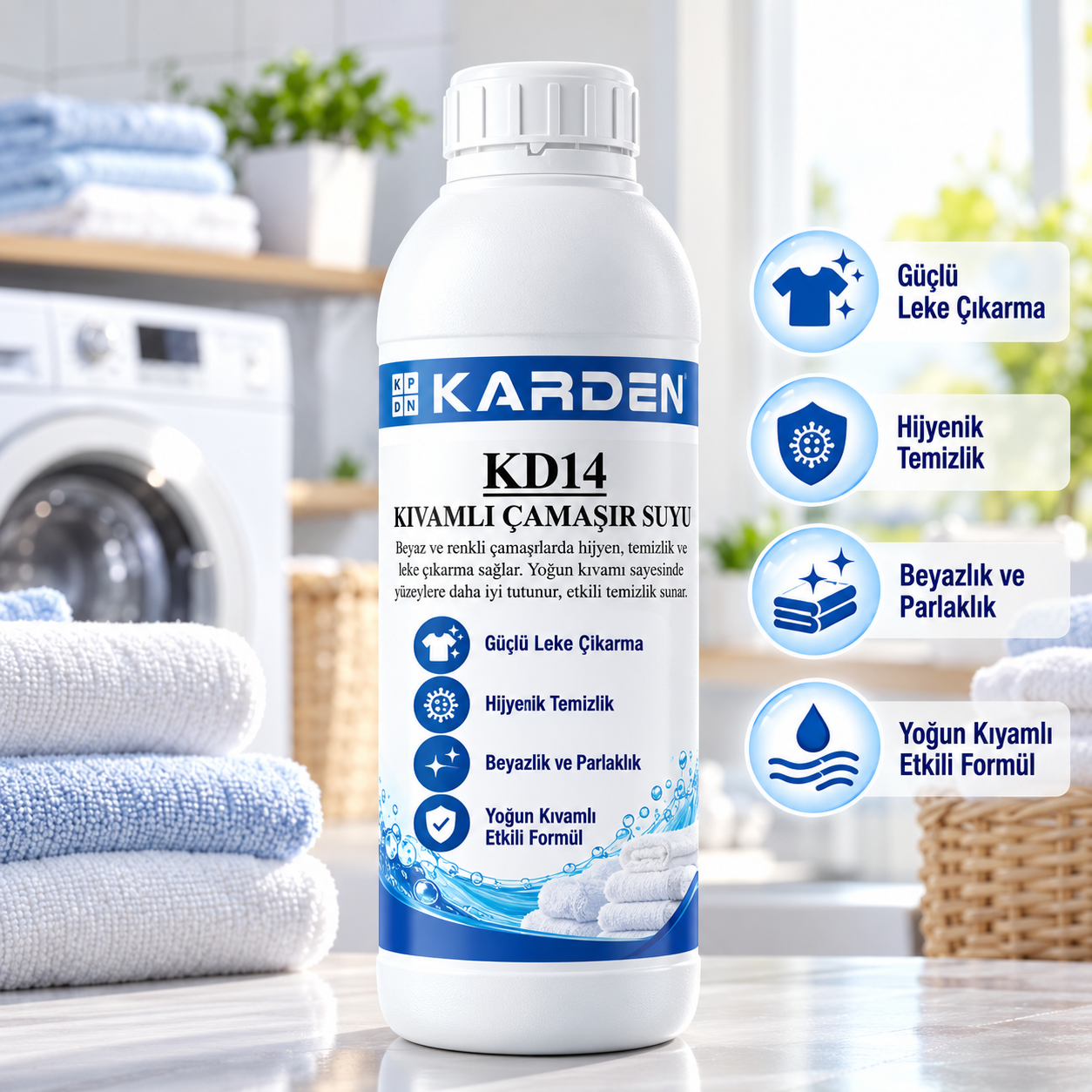 Karden Yoğun Kıvamlı Çamaşır Suyu 1 Lt