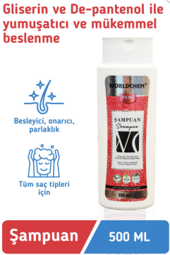 Worldchem Bitkisel Tüm Saç Tipleri Şampuan 500ml
