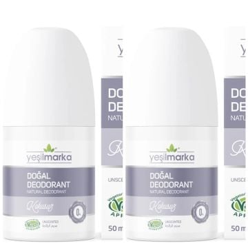 Yeşilmarka Doğal Deodorant – Kokusuz 50ml*2li Set
