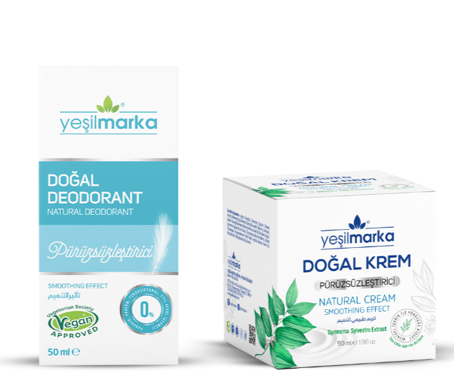 Yeşilmarka Pürüzsüzleştirici Krem 50ml & Rollon 50ml Set