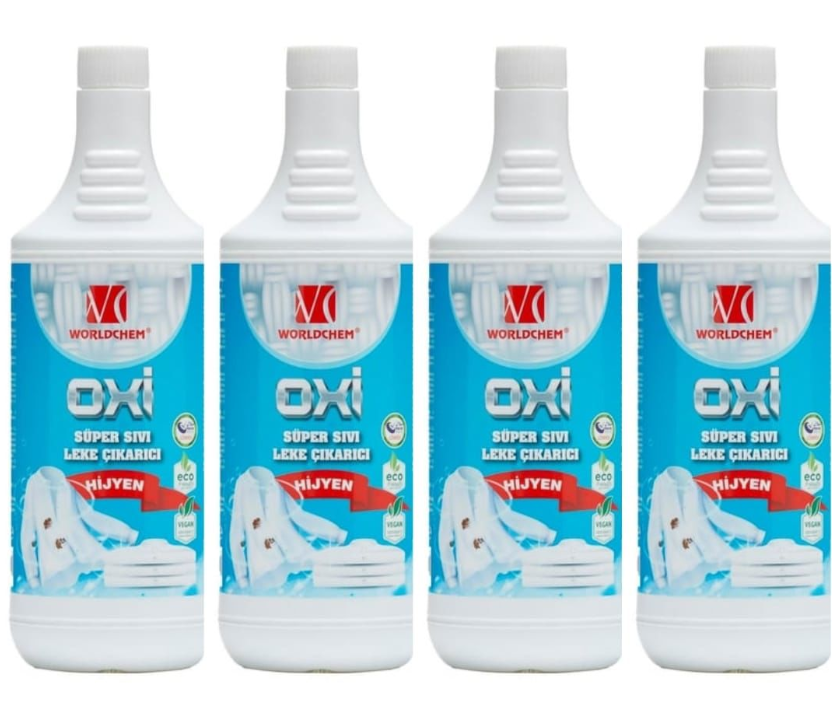 Worldchem Sıvı Oksi Leke Çıkarıcı 1000ml * 4Lü Set