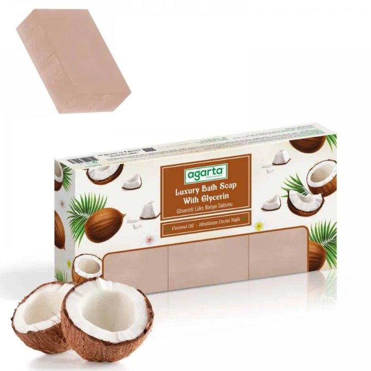 Agarta El Yapımı Doğal Banyo Sabunu Hindistan Cevizi 3*150 GR