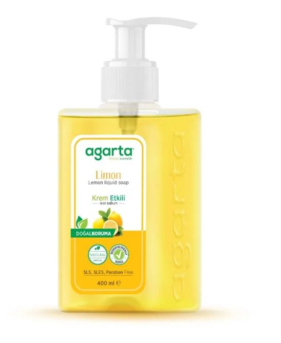 Agarta Doğal Krem Etkili Limon Sıvı Sabun 400ml