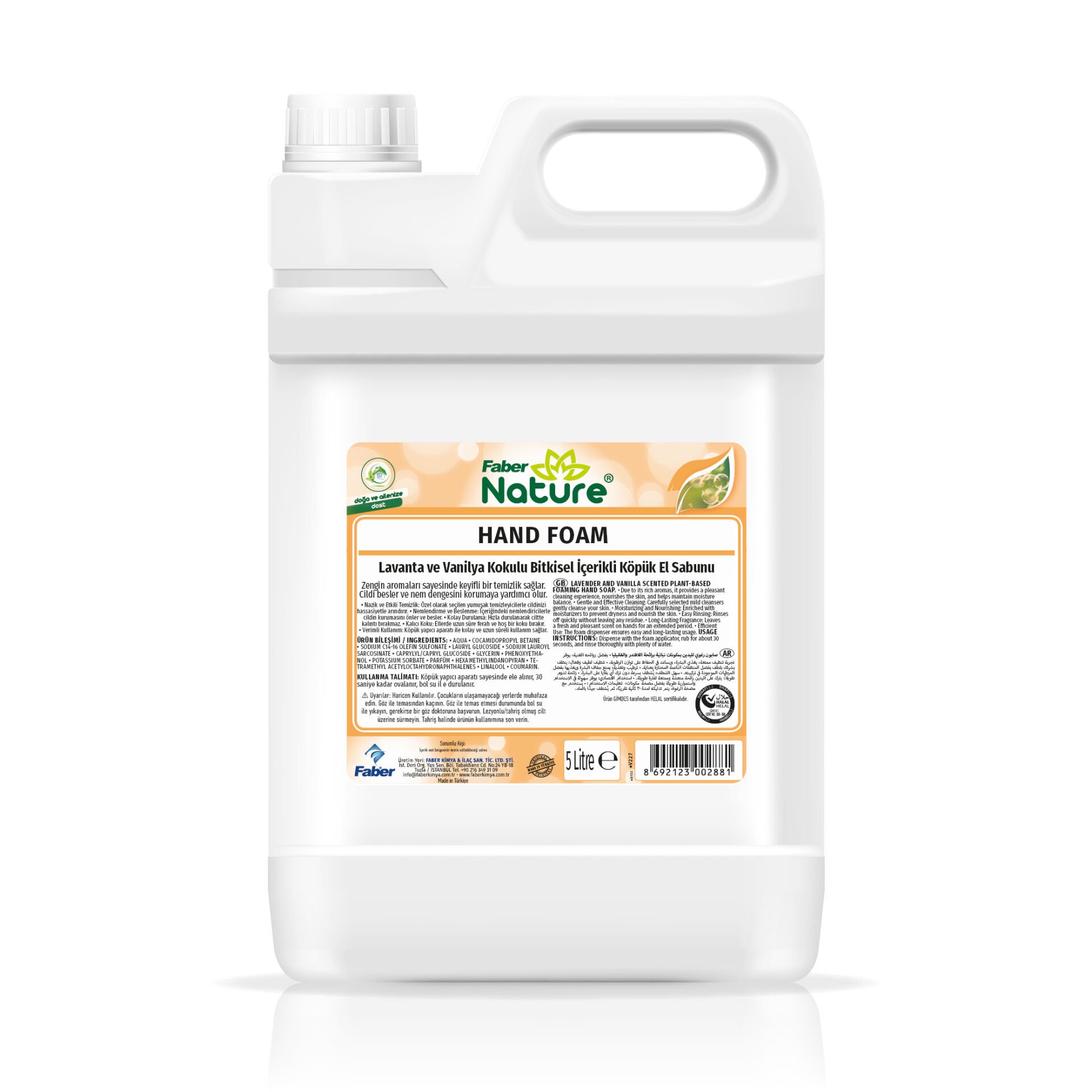 Faber Naturex Lavanta & Vanilya Kokulu Köpük El Sabunu (5 L Bidon)