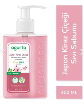 Agarta Krem Etkili Doğal Sıvı Sabun Japon Kiraz Çiçeği 400 ml