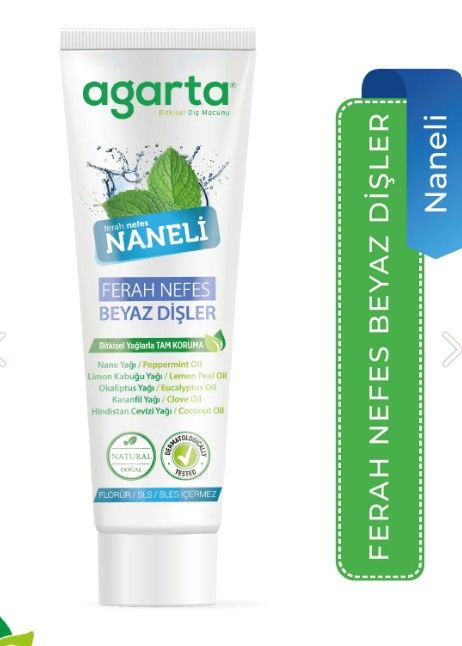 Agarta Doğal Naneli Diş Macunu 100 ml/130 Gr