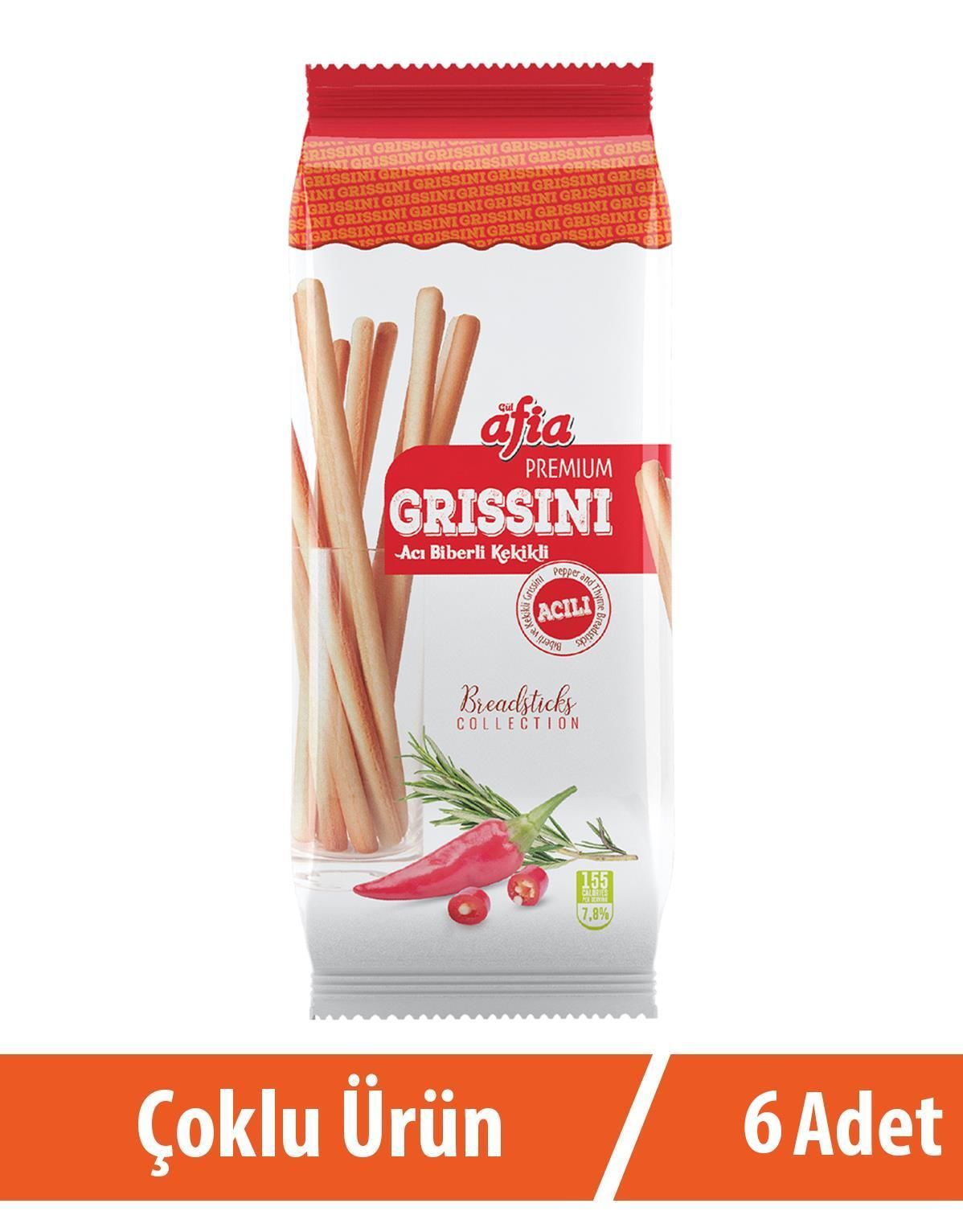 Afia Grissini Acı Biberli 6x60 Gr