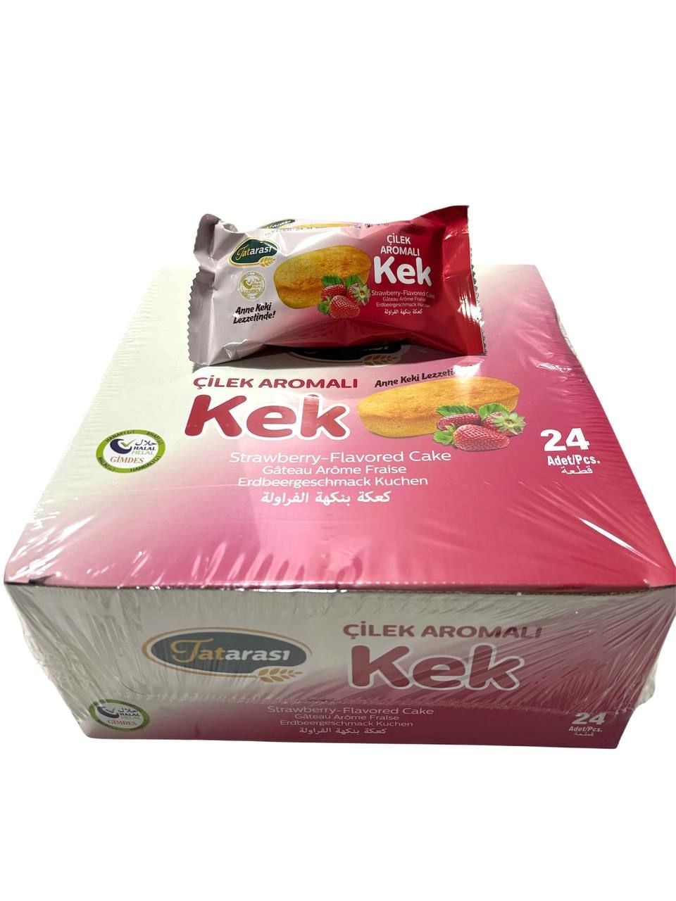 Tatarası Çilek Aromalı Kek 50 Gr 24lü Kutu