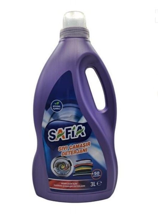 Safia Bitkisel Sıvı Çamaşır Makine Deterjanı Renkliler 3 Lt