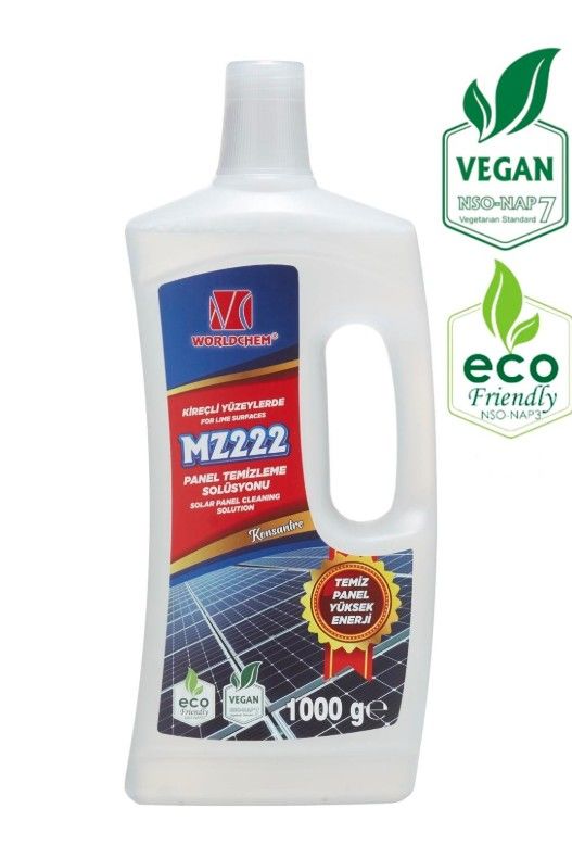 Worldchem Güneş Paneli Temizleme Solüsyonu Mz 222 Vegan Çevre Dostu 1 L