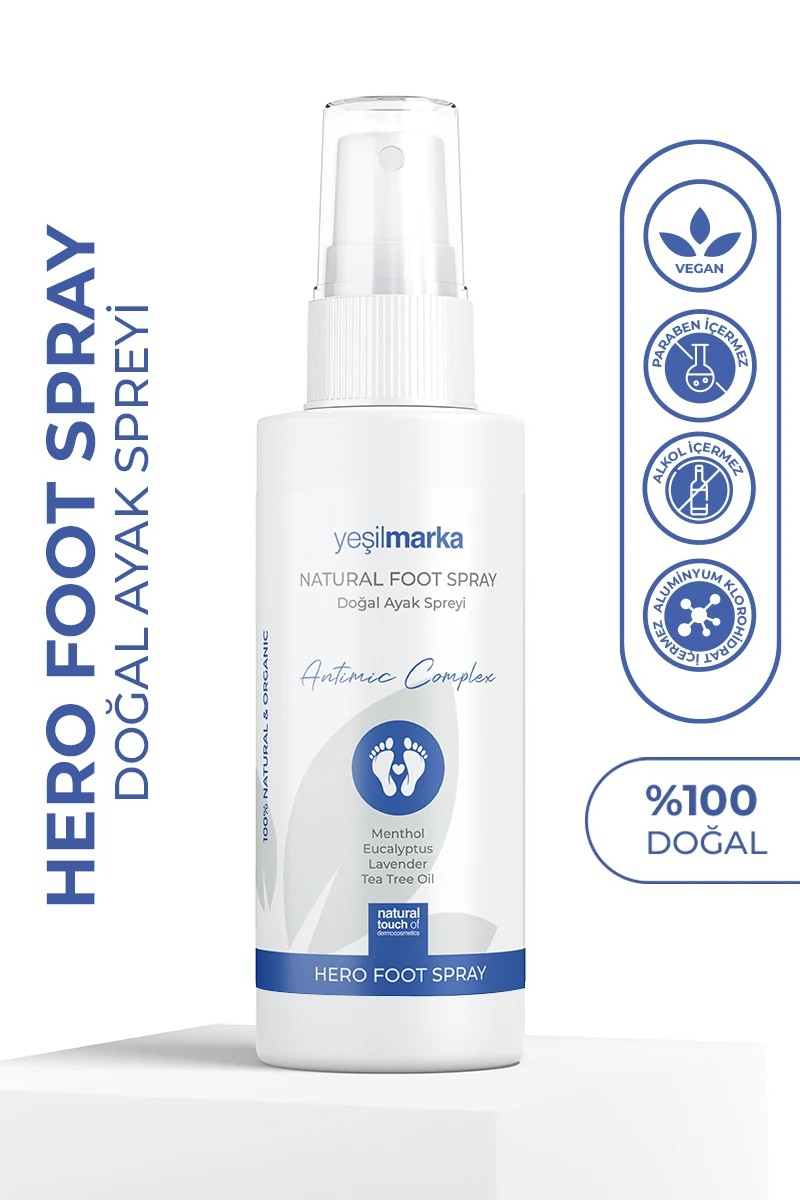 Yeşilmarka Hero Ayak Spreyi - Ayak Koku Giderici ve Önleyici 100ml