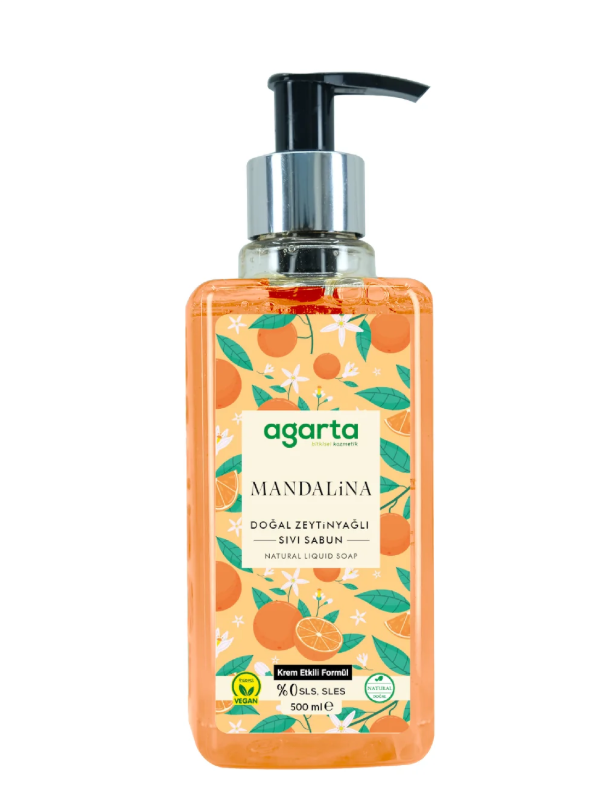 Agarta Doğal Mandalina Sıvı Sabun 500 ml