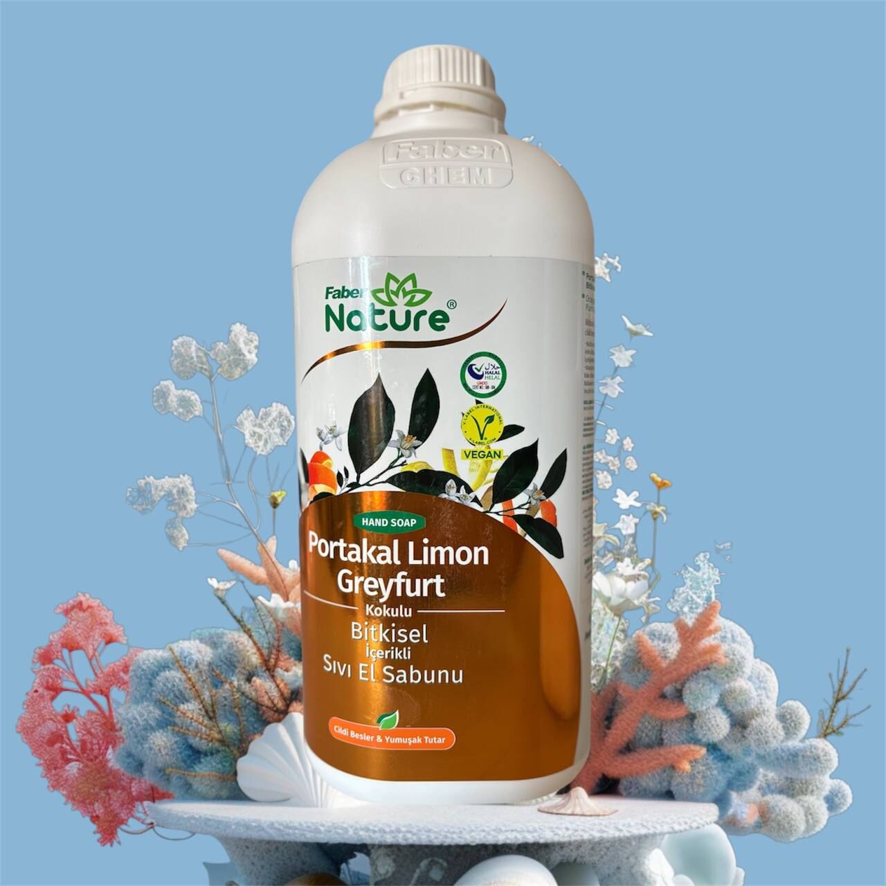 Faber Naturex Bitkisel Sıvı El Sabunu ''Portakal & Limon & Greyfurt Kokulu'' - 2.5lt