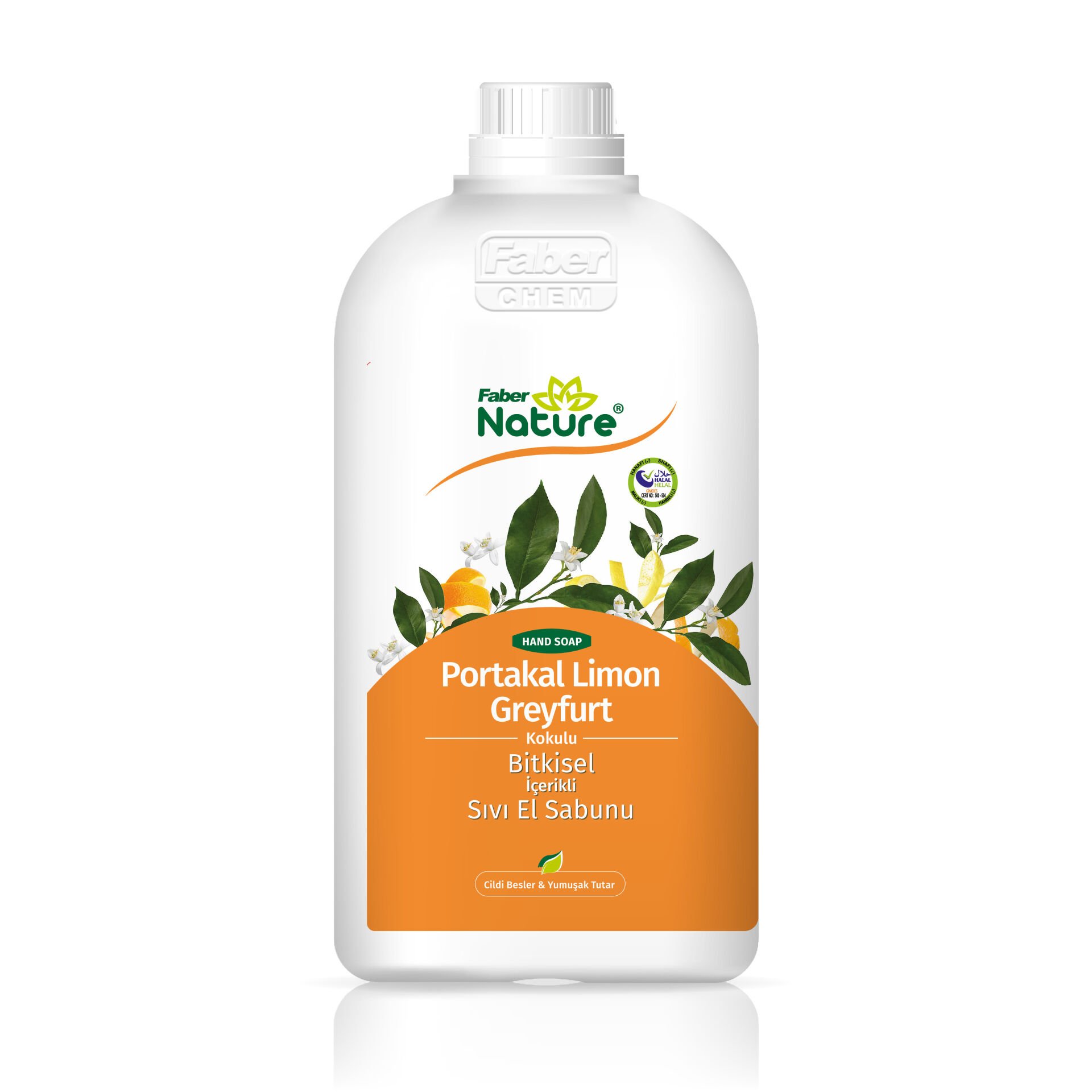 Faber Naturex Bitkisel Sıvı El Sabunu ''Portakal & Limon & Greyfurt Kokulu'' - 2.5lt