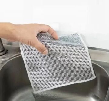 Mikrobiyel Çift Katlı Telli Bulaşık Yıkama Bezi 5li Set