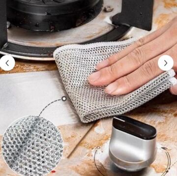 Mikrobiyel Çift Katlı Telli Bulaşık Yıkama Bezi 5li Set