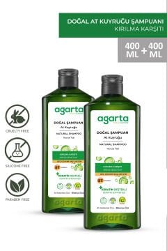 Agarta 2 Adet Doğal At Kuyruğu Özlü Tuzsuz Şampuan 400ml+400ml