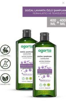 Agarta Doğal 2 Adet Lavanta Özlü Keratin Şampuanı 400ml+400ml