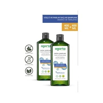 Agarta 2 Adet Güçlü ve Parlak Bakım Şampuanı 400ml+400ml