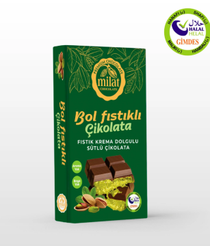 Milat Antep Fıstık Krema Dolgulu Çikolata 60 g