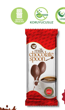 Milat Spoon Chocolate 2'Li Kaşık Çikolata 16 g