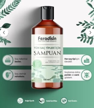 Feradisin Tüm Saç Tipleri İçin Bitkisel Şampuan 500ml