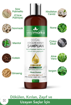 Yeşilmarka Doğal Saç Dökülmesi Karşıtı Şampuan 400 ml